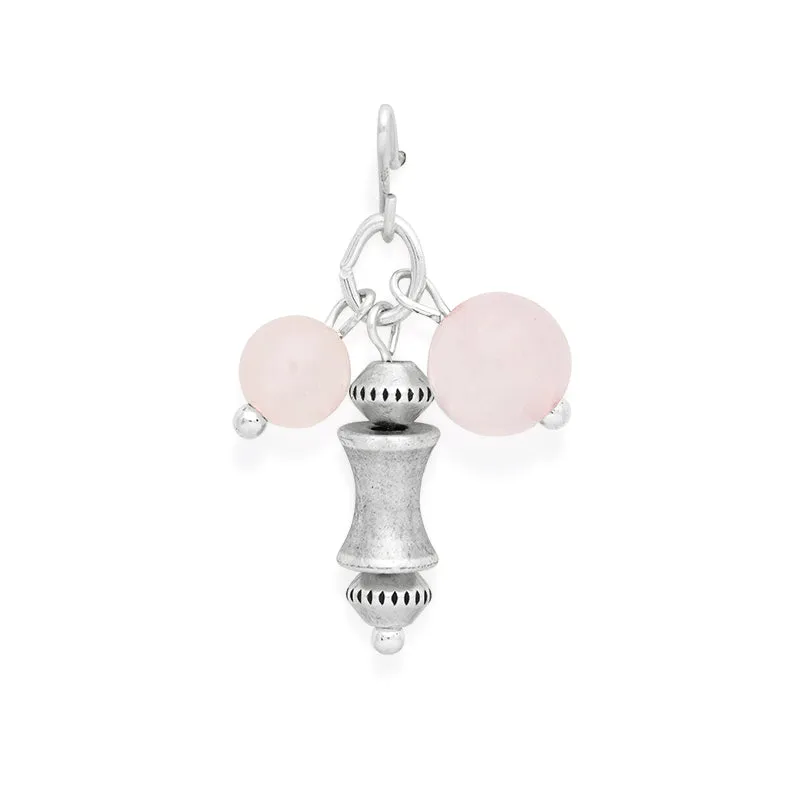 Rose Quartz Cluster Charm