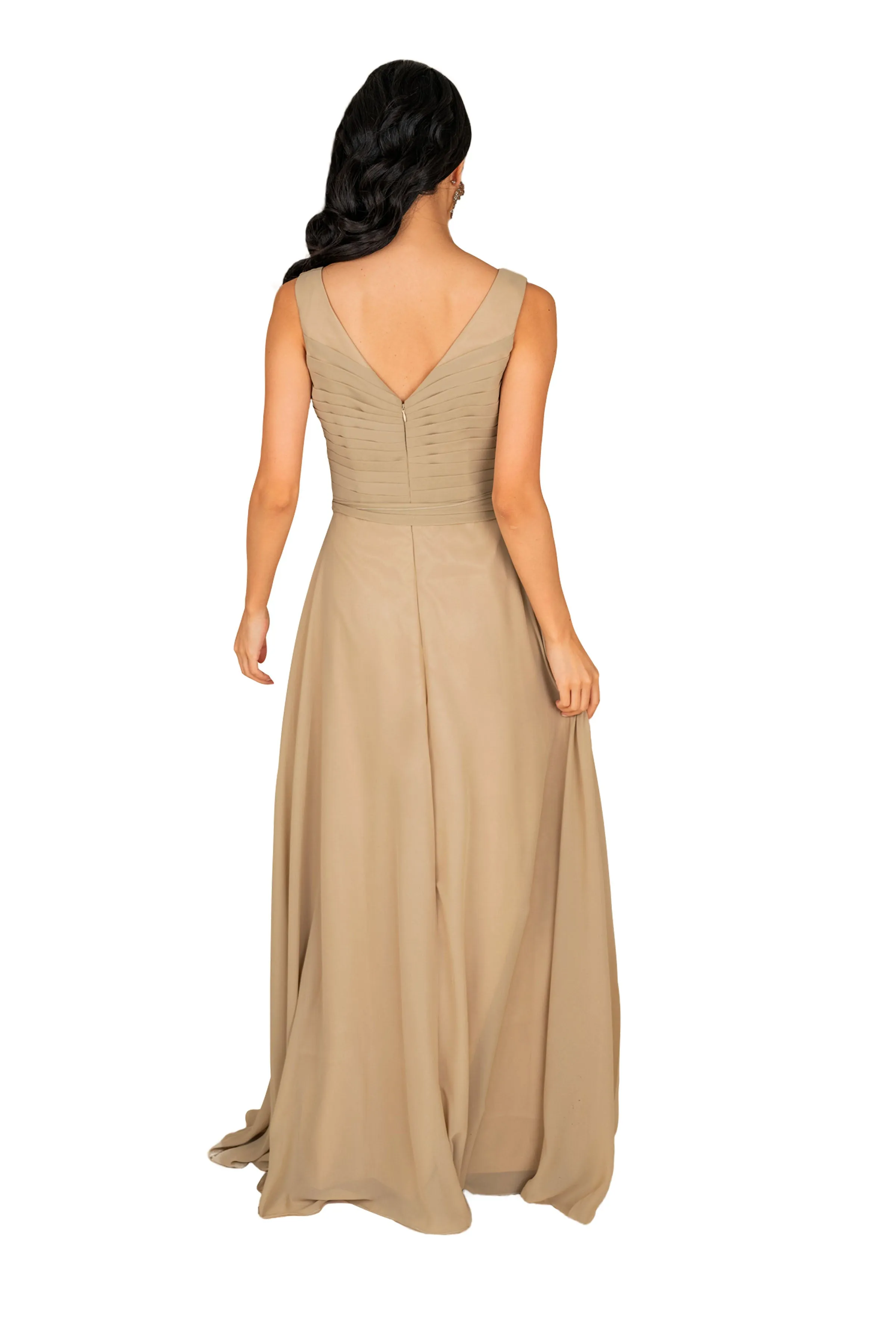 Sleeveless Chiffon Gown