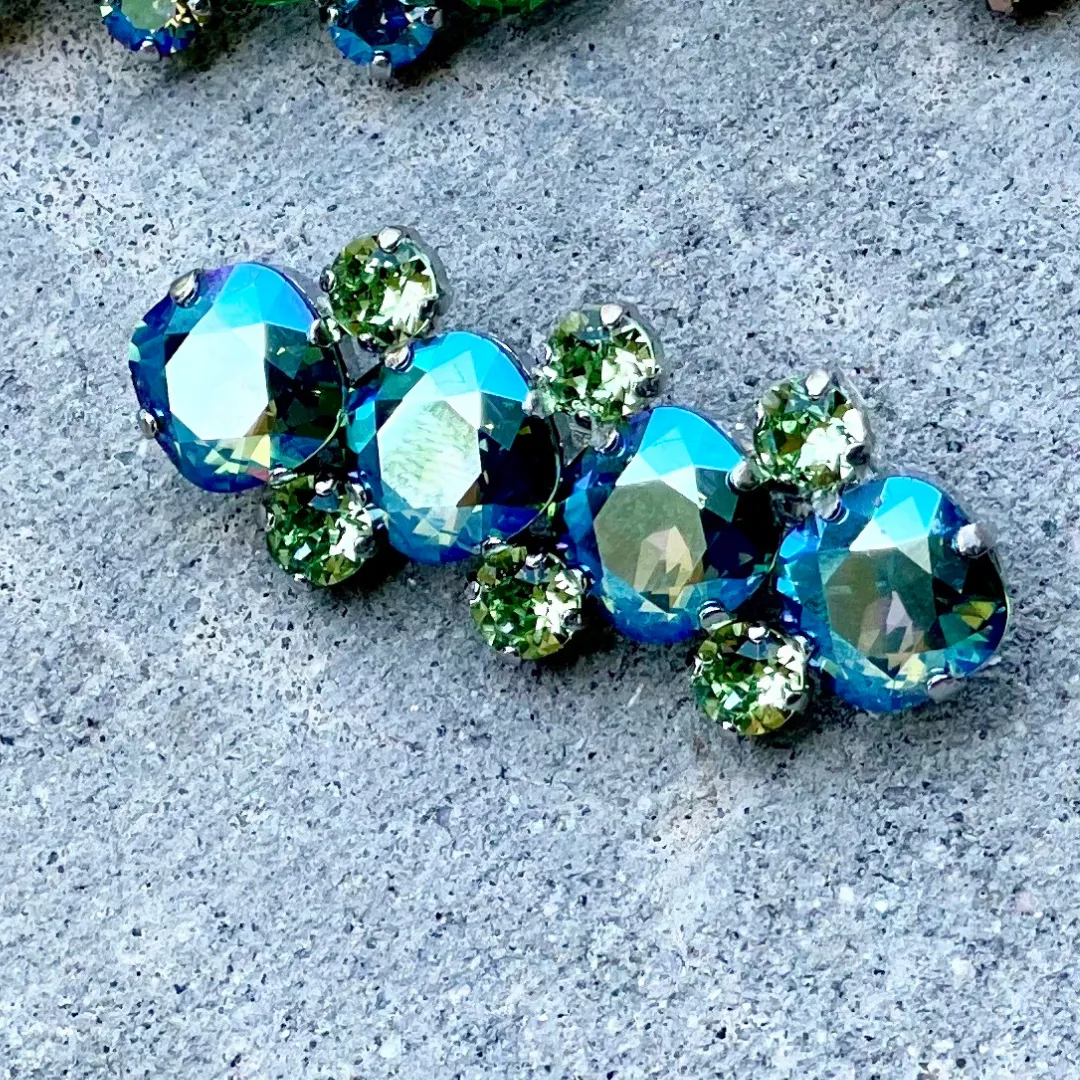 Stella Crystal Stock Pin - Erinite Shimmer & Peridot