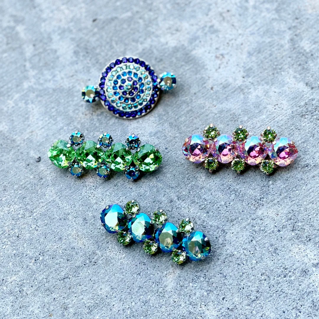 Stella Crystal Stock Pin - Erinite Shimmer & Peridot