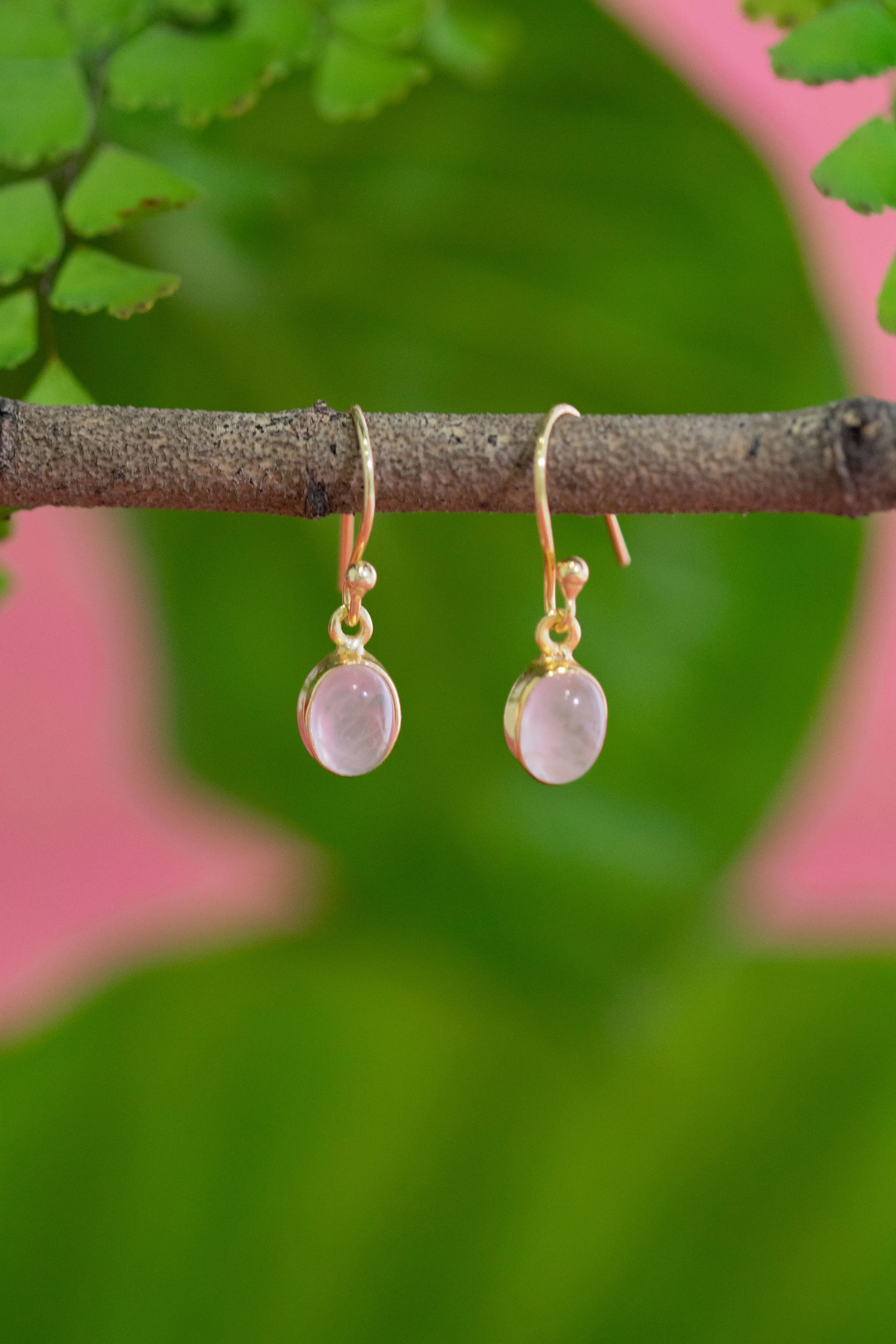 Tuana Rose Quartz Earrings