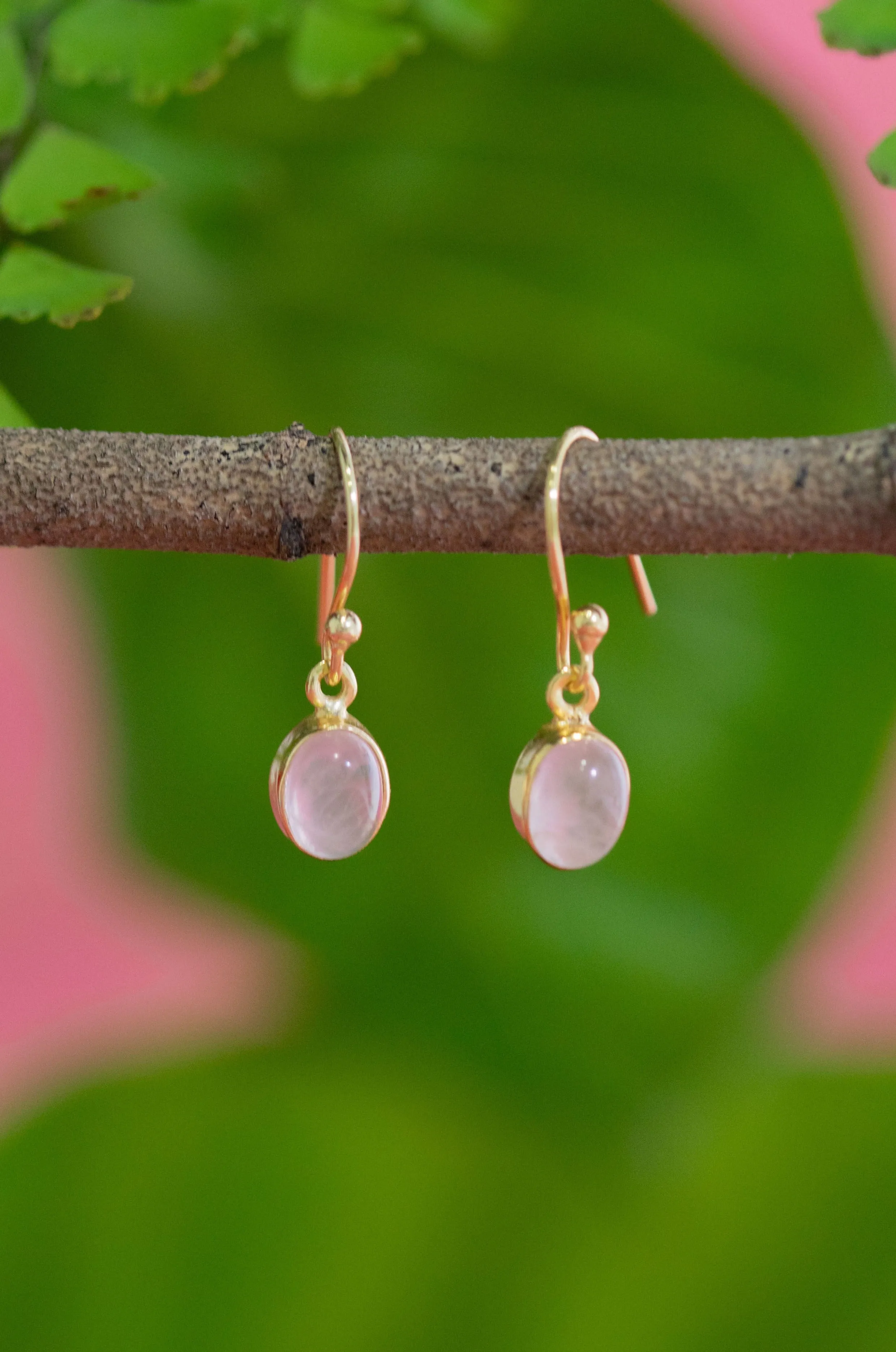 Tuana Rose Quartz Earrings