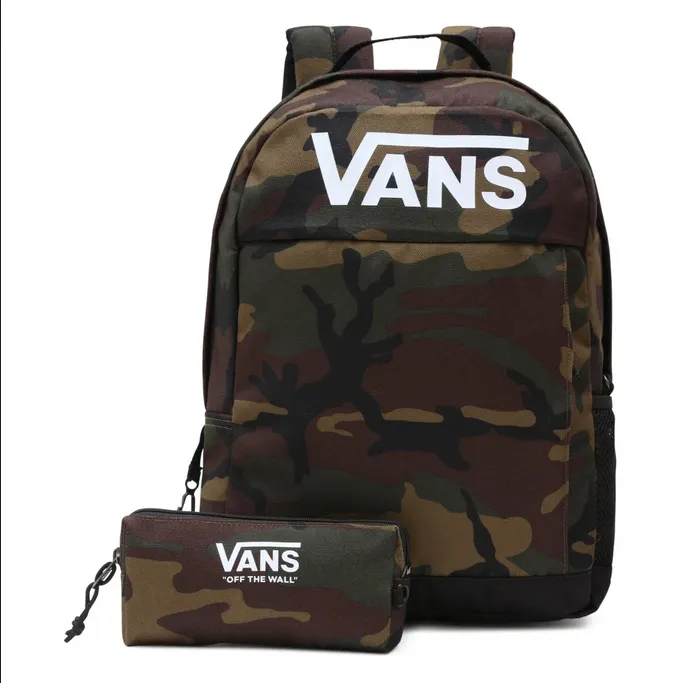 Vans Backpack with case for school and free time Skool VN0A5FOKCMA1 camouflage green 