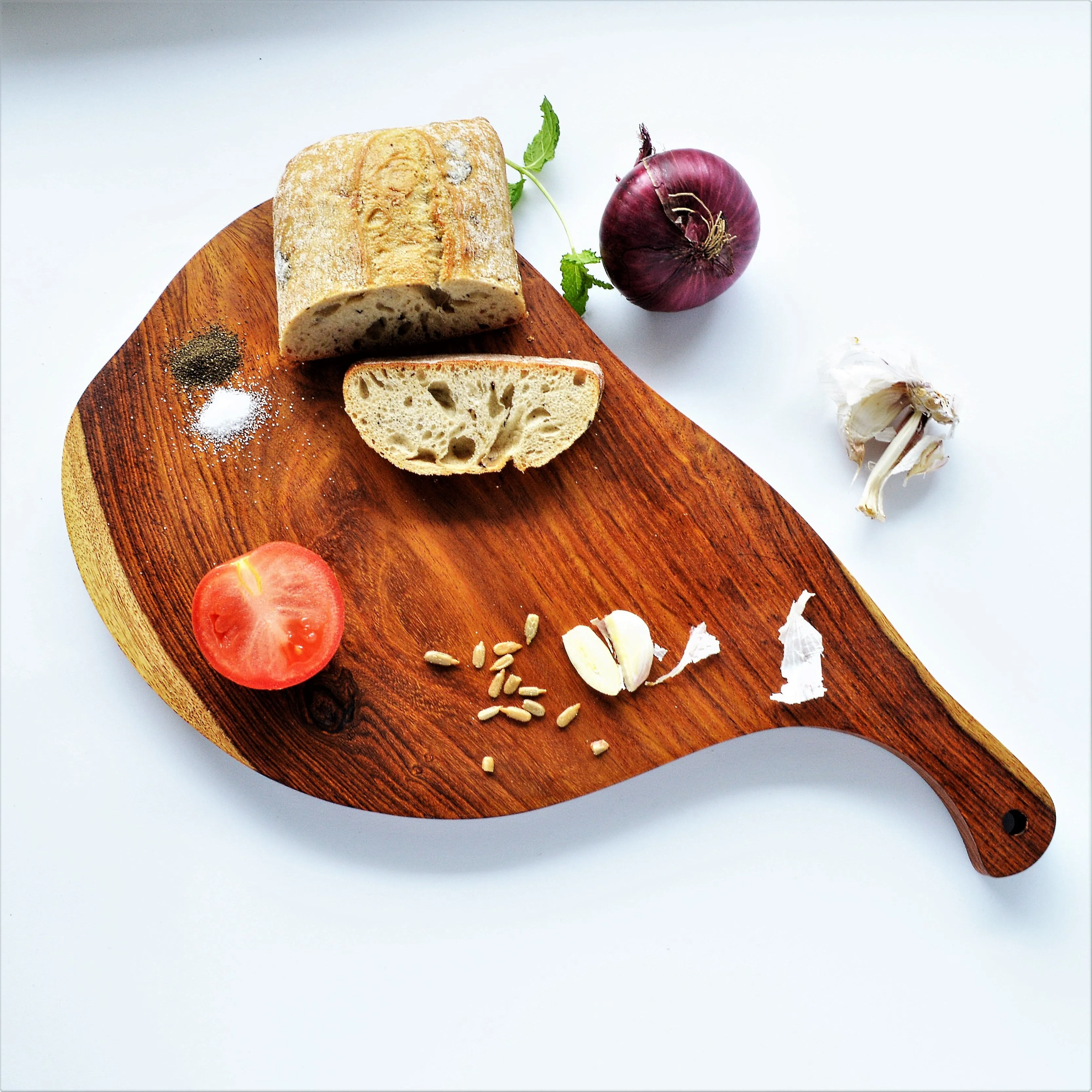 Wooden serving board organic shape (one piece available)